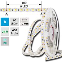 MCLED Pásek LED SMD5050 B, 60LED/m, 14,4W/m, DC 24V, 450lm/m, IP20, 10mm, 50m