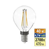 MCLED Žárovka LED 4,7W-40 E14 470lm 2700K 320° teplá bílá