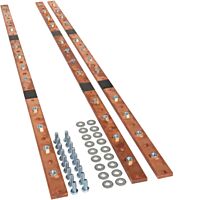 Cu sběrna 40x10mm, 1495mm, pro 6 polí, 3