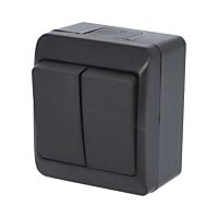 FAMATEL GALATEA Spínač sériový č.5 10A 230V na omítku IP44 černá