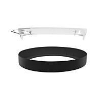 PANLUX Rámeček svítidla LED DOWNLIGHT CCT 24W, přisazená montáž, Ø 247mm, kulatý, černá