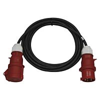 EMOS Kabel 3 fázový venkovní prodlužovací 25m / 1 zásuvka / černý / guma / 400 V / 4 mm2