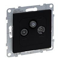 LEGRAND Zásuvka SUNO 721168 TV-RD-SAT průběžná černá