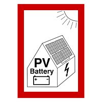 PROTEC Tabulka "PV" Battery pro fotovoltaické zařízení A6, samolepící