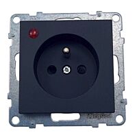 LEGRAND Zásuvka SUNO S721480 2P+T s PO III.stupně, clonky, automatické svorky černá