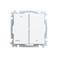 ABB Zoni 3559T-A88940 240 Ovladač žaluziový, s krytem, řazení 1/0+1/0, IP44 matná bílá