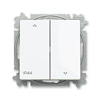 ABB ZONI Ovladač 3559T-A88940 500 žaluziový, s krytem, řazení 1/0+1/0, IP44, bílá