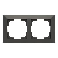 ABB ZONI Rámeček 3901T-A00020 137 dvojnásobný, pro vodorovnou i svislou montáž, matná černá / bílá