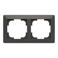 ABB ZONI Rámeček 3901T-A00020 237 dvojnásobný, pro vodorovnou i svislou montáž, matná černá