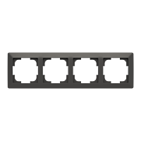 ABB ZONI Rámeček 3901T-A00040 137 čtyřnásobný, pro vodorovnou i svislou montáž, matná černá / bílá