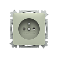 ABB ZONI Zásuvka 6619T-A06657 243 s clonkami, bezšroubové svorky, IP40, Zoni®, olivová
