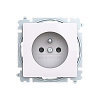 ABB ZONI Zásuvka 6619T-A06657 500 s clonkami, bezšroubové svorky, IP40, Zoni®, bílá