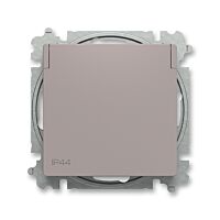 ABB ZONI Zásuvka 6619T-A06995 244 s víčkem, bezšroubové svorky, IP44, Zoni®, greige