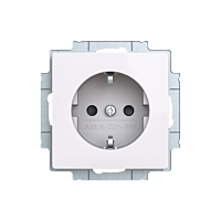 ABB Zoni 6620T-A07657 500 Zásuvka jednonásobná s bočními kontakty, s clonkami bílá
