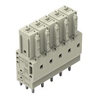 WAGO Konektor 831-3505 pružinový THT Rovné provedení Rozteč 7,62 mm, šedá