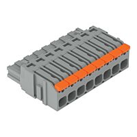 WAGO Konektor 2231-1108/327-000 1vodičový pružinový Páčka Push-in CAGE CLAMP®, šedá