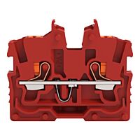 WAGO Svorka 2250-303 2vodičová průchozí Mini s ovládacím tlačítkem 1 mm², červená