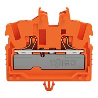 WAGO Svorka 2252-312 2vodičová průchozí Mini s ovládacím tlačítkem 2,5 mm², oranžová