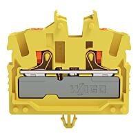 WAGO Svorka 2252-316 2vodičová průchozí Mini s ovládacím tlačítkem 2,5 mm², žlutá