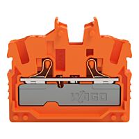WAGO Svorka 2252-322 2vodičová průchozí Mini s ovládacím tlačítkem 2,5 mm², oranžová