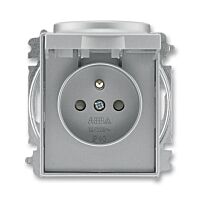 ABB TIME Zásuvka 6619E-A06397 36 s víčkem a clonkami, bezšroubové svorky, IP40, ocelová