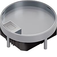 Přístrojové nerezové víko s výklopným vý