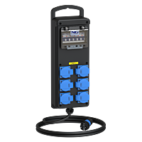 zás. 6x 16A 230V, 1x 16A 230V (vidlice),