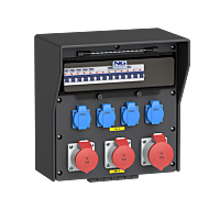 zás. 1x CEE 32A 5p 400V, 2x CEE 16A 5p 4