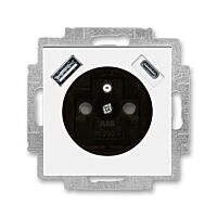 ABB LEVIT Zásuvka 5569H-A32357 62 + nabíjení USB A+ USB C 2,4/1,5A