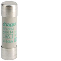 HAGER Pojistka LF406M, velikost 14x51, 6A aM, válcová (balení 10ks)