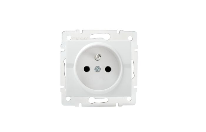 KANLUX Zásuvka LOGI samostatná se záslepkou bílá