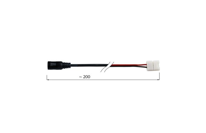 MCLED Napájecí konektor - zásuvka, konektor s připojením k LED pásku 8mm, pro 120LED/m