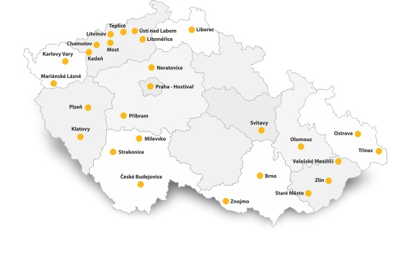 Mapa pobočky Elfetex