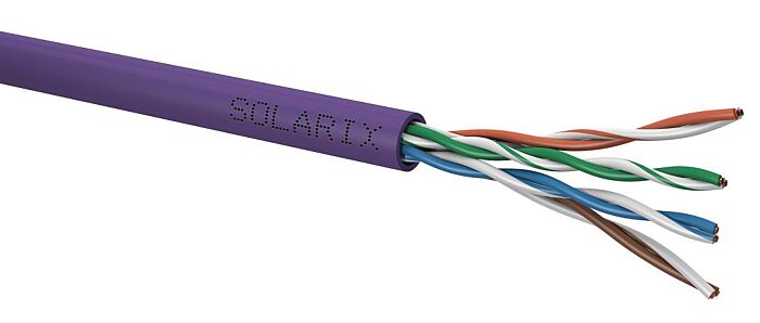 SOLARIX Kabel UTP 4x2x0,5 CAT5E LSOH (balení 305m/box)