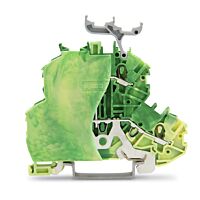 WAGO Svorka 2000-2237/099-000 dvoupatrová 4vodičová pro ochranný vodič, s koncovou bočnicí, zelenožlutá