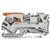 WAGO Svorka 2106-1201 2vodičová průchozí S páčkou a přip. Push-in CAGE CLAMP® 6 mm², šedá