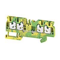 WEIDMÜLLER Svorka S4C 2.5 PE, 2.5 mm² 800 V, 24 A, průchozí, SNAP IN, počet připojení 4, zemnící