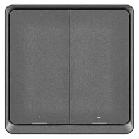 EMOS Přenosný ovladač scén IP-2002ZB ZigBee 3.0 2-tlačítkový GoSmart stříbrnošedá