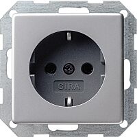 Zásuvka GIRA 0453203 dět.ochr./E22/alu