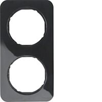 Rámeček BERKER dvojnásobný černá lesk