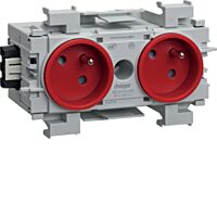 Dvojzásuvka TEHALIT GE20113020 červená