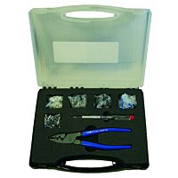 PROTEC Kufr PAEHZS 450, sada lisovacích kleští a žilových dutinek