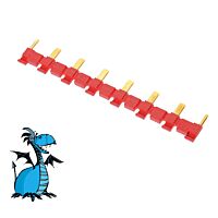 FINDER Propojovací lišta 093.08.1, 8 patic, červená