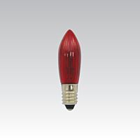 NBB Žárovka E10 14V  3W vánoční svíčka červená
