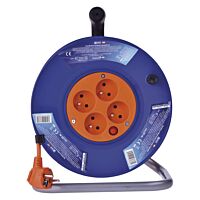 EMOS Přívod prodlužovací 25m, 4zásuvka, s bubnem, oranžová