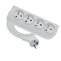 ELGOTECH Přívod prodlužovací   1,5m 4zásuvka 250V/16A IP20 bílá