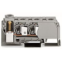 WAGO Svorka 284-621 distribuční 10 mm² boční držáky značení, na DIN lištu šedá