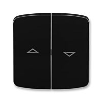 ABB TANGO Ovladač 3558A-A662 N spínače žaluziového kolébkového, dělený, s potiskem, černá