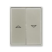 ABB TIME Ovladač 3558E-A00662 32 spínače žaluziového kolébkového, dělený, s potiskem, starostříbrná