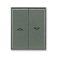 ABB TIME Ovladač 3558E-A00662 34 spínače žaluziového kolébkového, dělený, s potiskem, antracitová